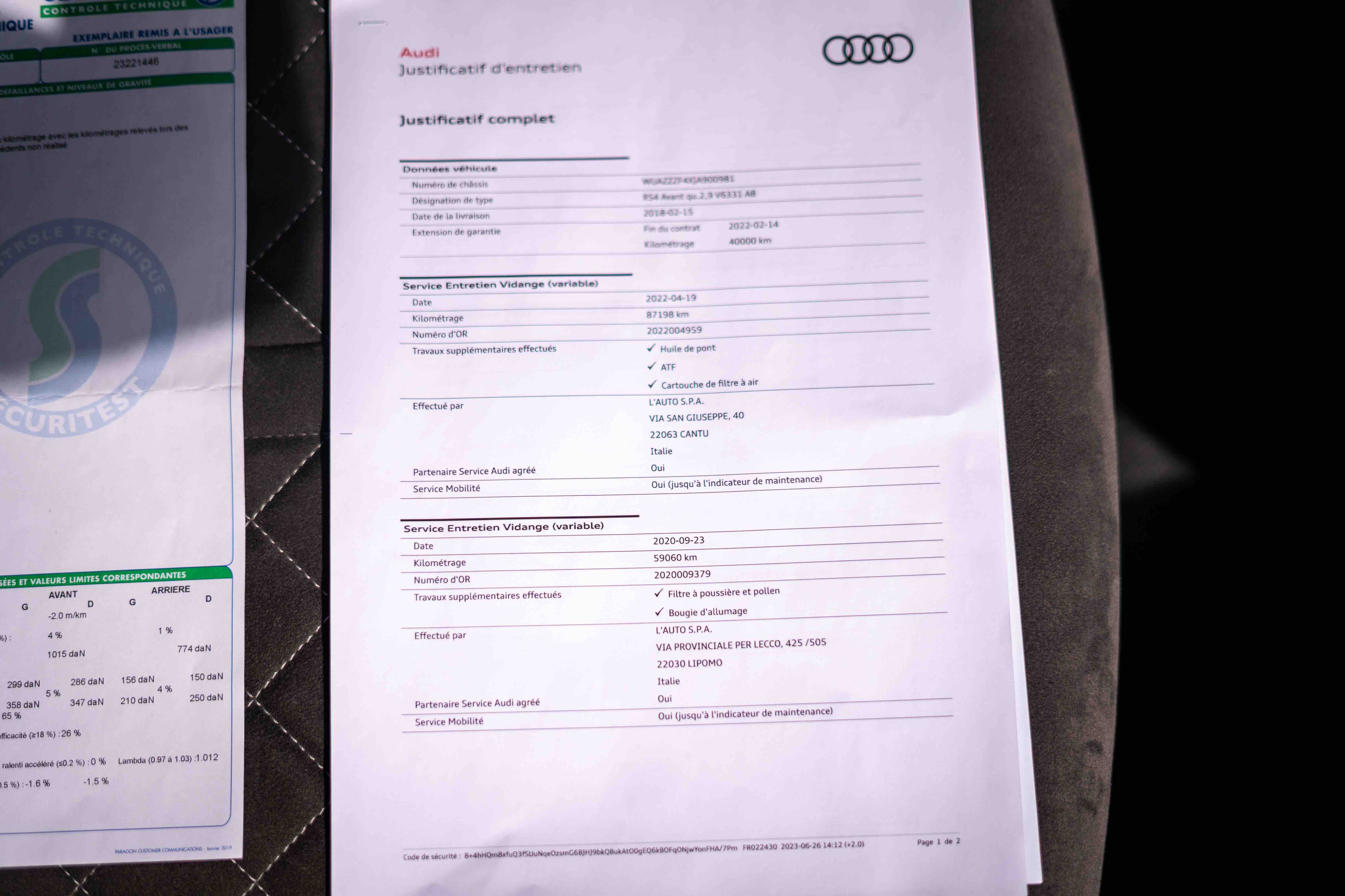 AUDI RS4 V AVANT V6 2.9 TFSI 450ch QUATTRO TIPTRONIC